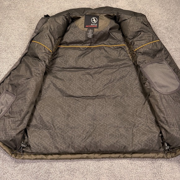 Aigle Actimum Puffer Vest Mens Large Grey Down Feather Outdoor Zip‎ Jacket - Picture 9 of 12